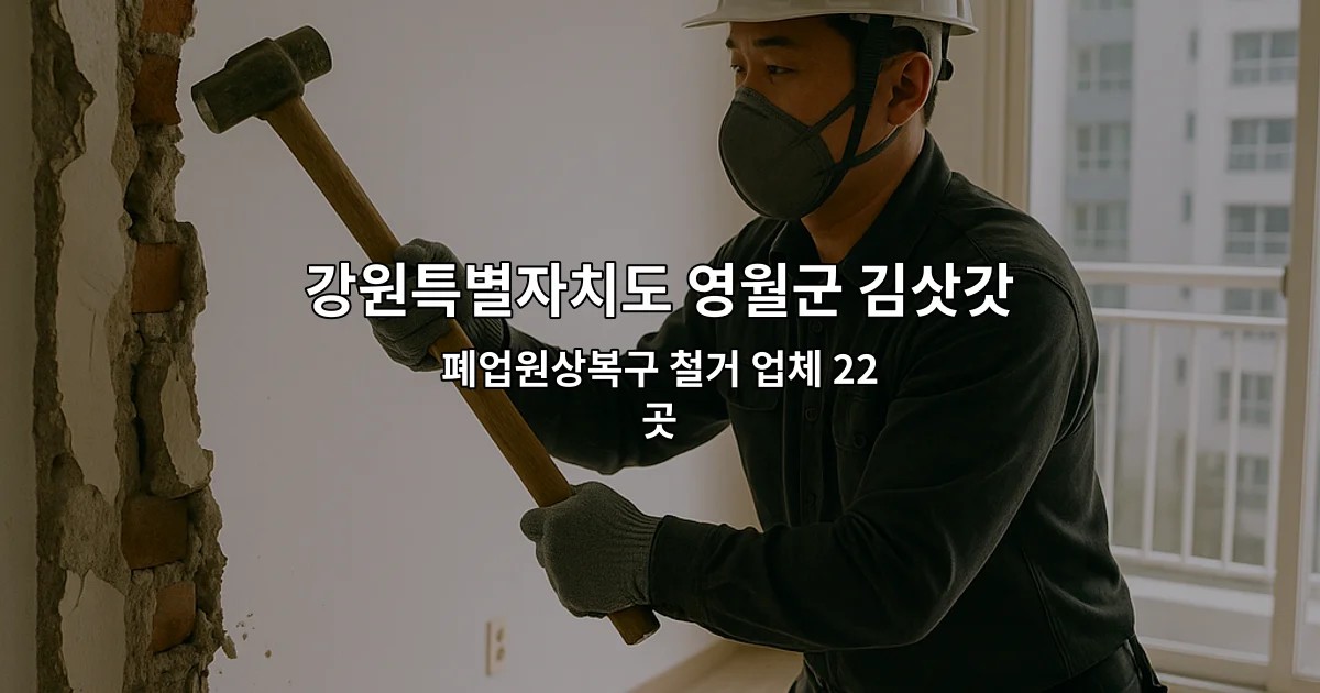 강원특별자치도 영월군 김삿갓면 철거업체 폐업원상복구 철거 업체 22곳