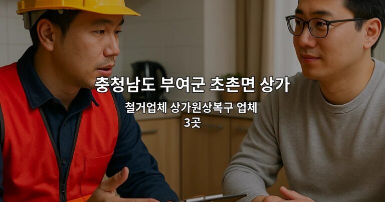 충청남도 부여군 초촌면 상가원상복구업체 철거업체 상가원상복구 업체 3곳