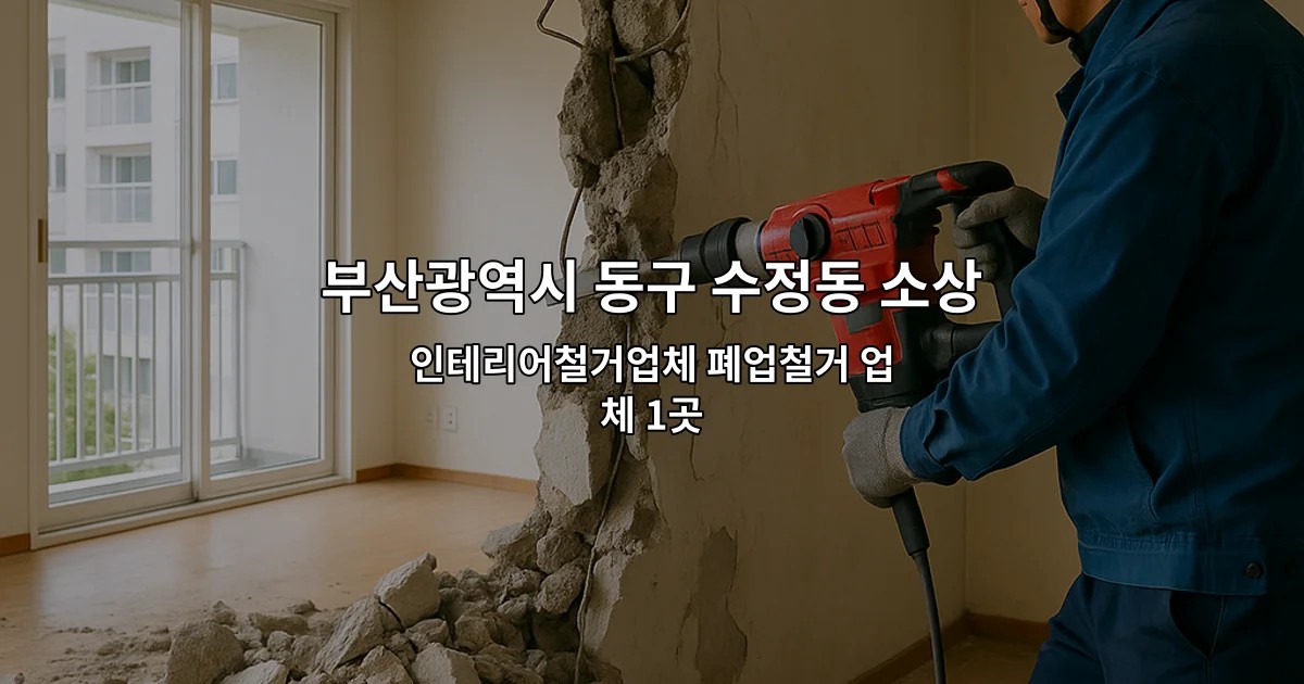 부산광역시 동구 수정동 소상공인폐업지원금 인테리어철거업체 폐업철거 업체 1곳